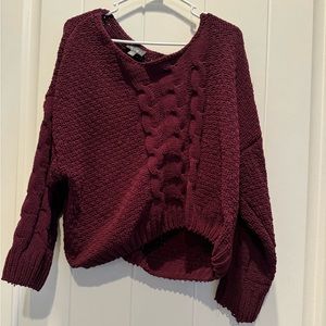 Byer California knit sweater size small, color is burgundy